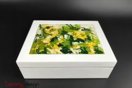 Rectangle box with 3D hand painting 